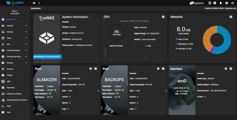 Imagen TrueNAS Imagen TrueNAS
